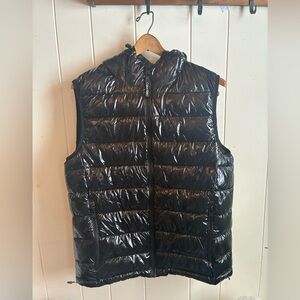 Calvin Klein Hooded Puffer Vest Sorona Filling High Shine NWT